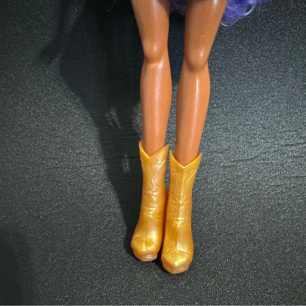 Hairmazing Fashion Doll Purple‎ Hair Wings Fairy Doll with Gold Boots